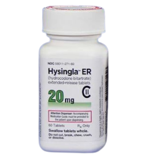Hysingla ER 20 mg